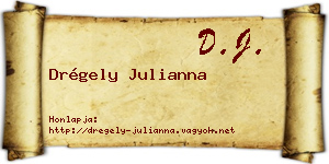 Drégely Julianna névjegykártya
